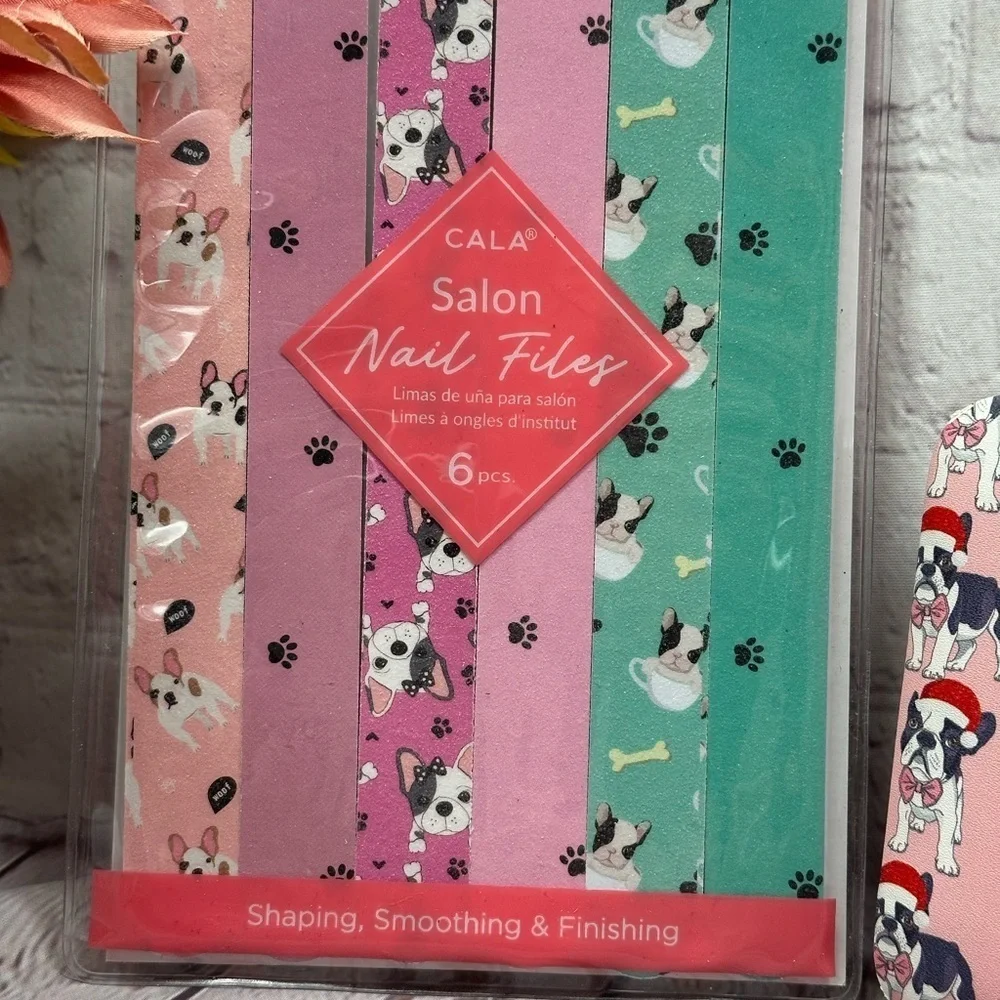 NWT danielle manicure set with carrying case cala nail files boston terrier